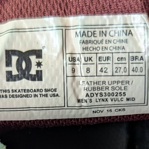 DC Men's Skate Shoes - size 9 - Picture 6 of 6